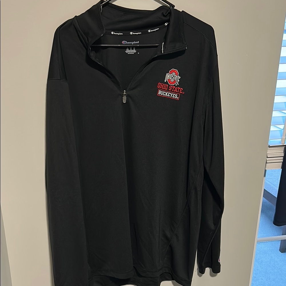 Champion Men's Black Ohio State Buckeyes Q Zip
